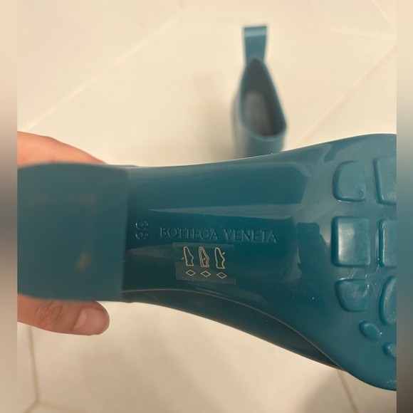 Bottega Veneta Women Rubber Ankle Boots Blue - Size 38 - Picture 3 of 3